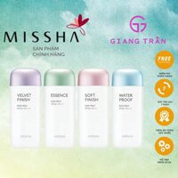 Kem Chống Nắng MISSHA Soft Finish /Essence/Waterproof Sun milk 70ml (Mẫu Mới) SPF50