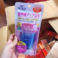 Kem chống nắng nâng tone skin aqua - hàng nội địa nhật bản kem chống nẵng với hai màu tím lavender và xanh mint