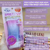 Kem chống nắng nâng tông Aqua màu tím ,hồng