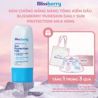 Kem chống nắng nâng tông kiềm dầu Blissberry Pureskin Daily Sun Protection Milk 60ml