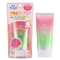 Kem chống nắng nâng tông Skin Aqua Tone Up UV Essence Happiness Aura Rose Color SPF50+/PA++++ (Lên tông hồng cánh sen)