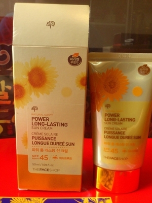 Kem chống nắng Natural Sun Eco Power Long Lasting Sun Cream SPF45 THE FACE SHOP