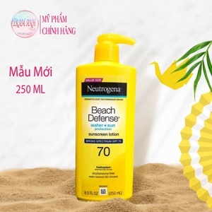 Kem nhống nắng Neutrogena Beach Defense Water + Sun Protection Sunscreen Lotion SPF 70 198ml