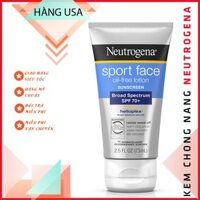 Kem chống nắng Neutrogena Sport Face Oil Free Lotion SPF70 (73ml) - Authentic USA