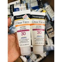 KEM CHỐNG NẮNG NEUTROGENA CLEAR FACE BREALOUT OIL-FREE SUNSCREEN SPF 30 (XÁCH USA)