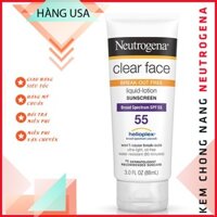 Kem Chống Nắng Neutrogena Clear Face Break Out Free Lotion Sunscreen Broad Spectrum SPF55 (88ml) - Authentic USA