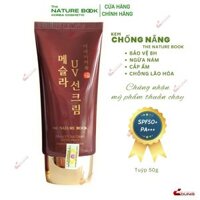 Kem chống nắng ngừa nám Mesla Nature Book SPF 50+ chống nước Hàn Quốc chính hãng cho da kho da dầu mụn nhạy cảm, dunicos