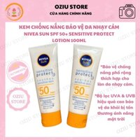 Kem chống nắng Nivea Sun SPF 50+ Sensitive Protect Lotion 100ml - Bảo vệ da nhạy cảm