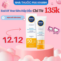 Kem chống nắng Nivea Sun SPF50 UV Face Sensitive 50ml MẪU MỚI