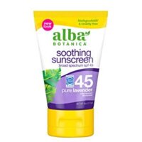 Kem chống nắng oải hương Alba Botanica Soothing Sunscreen Broad Spectrum Spf 45 Pure Lavender