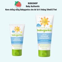 Kem chống nắng organic Babyganics Mineral Sunscreen 177ml cho bé từ 6 tháng