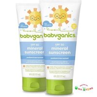 Kem chống nắng organic Babyganics Mineral Sunscreen 177ml cho bé từ 6 tháng