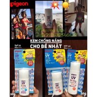 Kem Chống Nắng Pigeon UV Baby Water Milk SPF 15+ / SPF 25+ / SPF 35+ / SPF 50+