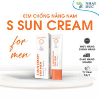 Kem Chống Nắng S Sun Cream For Men, Kem Chống Nắng Dưỡng Da Dành Cho Nam Giới