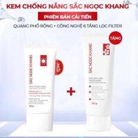 Kem Chống Nắng Sắc Ngọc Khang 50G - Nâng tông, chống nắng phổ rộng 6 tầng màng lọc UVA, UVB và cả ánh sáng xanh.