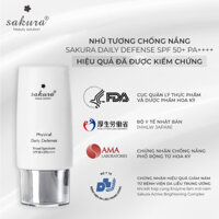 Kem Chống Nắng Sakura Physical Daily Defense SPF 50 PA  60g