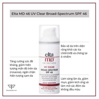 [Kem Chống Nắng] Sáng Đều Sắc Da Elta MD UV Clear Broad-Spectrum SPF 46