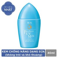 Kem Chống Nắng Senka Dạng Sữa Perfect UV Milk SPF 50 PA 40g