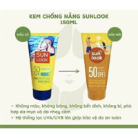 KEM CHỐNG NẮNG SUN LOOK 50 SPF BẢO VỆ LÀN DA NHẠY CẢM HIỆU QUẢ CAO DÙNG CHO MẶT VÀ BODY MẪU MỚI CỦA NGA