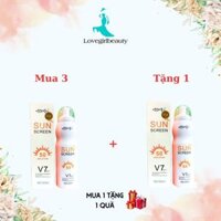 Kem chống nắng Sun Screen V7 nâng tone trắng da chống nước không bết dính kem chống nắng dạng xịt mặt body SPF50+