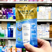 Kem chống nắng Sunplay Skin Aqua, sữa chống nắng dưỡng da ngừa mụn Acne Clear Milk SPF 50 25g
