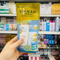 Kem chống nắng SunPlay Skin Aqua 25g, sữa chống nắng dưỡng da trắng mịn Clear White SPF 50