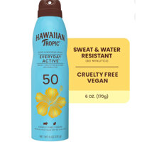 Kem chống nắng thể thao siêu nhẹ, hiệu suất cao dạng xịt Hawaiian Tropic Everyday Active Clear SPF 30 & 50