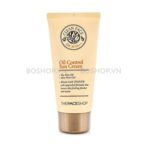 Kem chống nắng TheFaceShop Clean Face Oil Control Sun Cream SPF35 - 50 ml
