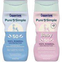 Kem chống nắng thiên nhiên cho trẻ nhỏ Coppertone Pure & Simple Baby Sunscreen SPF 50 Lotion 177ml (Mỹ)