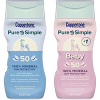 Kem chống nắng thiên nhiên cho trẻ nhỏ Coppertone Pure & Simple Baby Sunscreen SPF 50 Lotion 177ml (Mỹ)