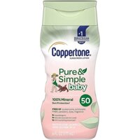 Kem chống nắng thiên nhiên cho trẻ nhỏ Coppertone Pure & Simple Baby Sunscreen SPF 50 Lotion 177ml (Mỹ)