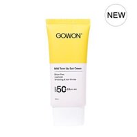 Kem Chống Nắng Trà Xanh Nâng Tone Không Silicon, Dưỡng Trắng Da, Dịu Nhẹ Cho Da Nhạy Cảm Gowon Mild Tone Up Sun Cream 50ml SPF50+/PA++++