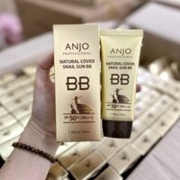 Kem chống nắng trang điểm từ ốc sên Anjo Natural Cover Snail Sun BB SPF50+ PA+++ 50ml Hàn Quốc