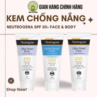 Kem chống nắng Úc, cho da nhạy cảm, da thường, da hỗn hơp (Neutrogena Ultra Sheer Dry-Touch SPF 50+)