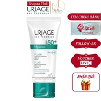 Kem chống nắng Uriage Hyseac SPF 50+ Fluide kết cấu mỏng nhẹ, kiểm soát nhờn, cho da dầu mụn 50ml