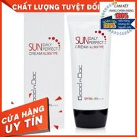 Kem Chống Nắng Vật Lý Dưỡng Trắng Sáng Da Lão Hóa 3 in 1 Goodndoc Daily Perfect Sun Cream SPF 50PA - Full-