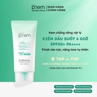 Kem Chống Nắng Vật Lý No Sebum Sun Cream Make P:rem Kiềm Dầu 6H SPF 50+ PA++++ 50ml