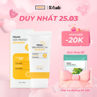 Kem chống nắng vật lý PEKAH Hàn Quốc nâng tone căng mịn - Skin Protect UV Sunblock SPF 50+ PA3+ 70ml