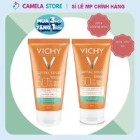 Kem Chống Nắng Vichy Capital Soleil Velvety Cream / Dry Touch Face Fluid SPF50+ UVB + UVA (50ml)