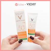 Kem Chống Nắng Vichy Capital Soleil SPF 50+ Matifiant 3-in-1 50ml Xanh