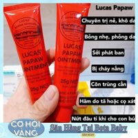 Kem đa năng lucas papaw Ointment 25gr Úc  loại bỏ mụn nhọt phát ban mẩn ngứa hăm tã nứt đầu ti viêm da khô da chàm