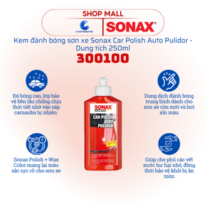 Kem đánh bóng bảo vệ sơn ô tô Sonax AutoPolitur 300100 250ml