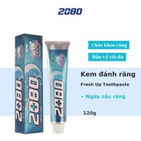 Kem Đánh Răng Cao Cấp Hàn Quốc Ngừa Sâu Răng và Hôi Miệng  2080 Fresh Up tinh chất bạc hà 120g