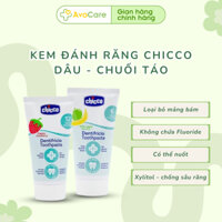 Kem đánh răng Chicco an toàn cho bé, không Fluoride hương dâu và chuối táo