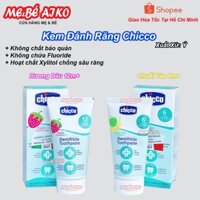 Kem Đánh Răng Chicco Dành Cho Trẻ Em Hương Dâu (1-5 tuổi), Hương Chuối Táo (6 - 24 tháng) Dung Tích 50ml