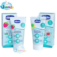 Kem Đánh Răng Chicco Dành Cho Trẻ Em Hương Dâu 1-5 tuổi, Hương Chuối Táo 6 - 24 tháng Dung Tích 50ml - Chuối - Táo 6-24m