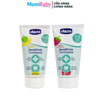 Kem đánh răng Chicco hương Dâu 12M+/Chuối 6m+ an toàn dành cho bé