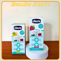 Kem đánh răng Chicco hương dâu/ táo chuối/ trái cây tổng hợp cho bé từ 6m+