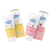 Kem đánh răng cho bé TOOHPASTE Bebble 50ml, Vị dâu & Vị chuối an toàn khi nuốt