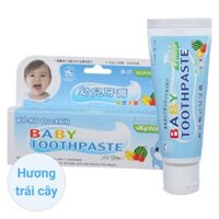 Kem đánh răng cho bé từ 6 tháng KuKu hương trái cây 50g